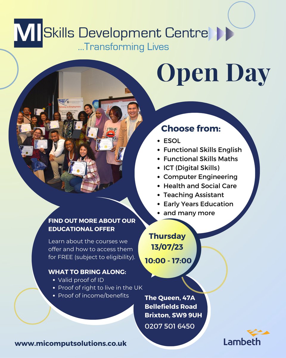Our next Open Day event is fast approaching! Book your FRE ticket through #eventbrite now!

eventbrite.co.uk/e/660438708957