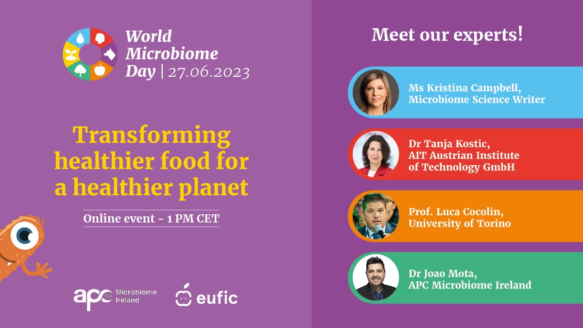 World Microbiome Day (@wmicrobiomeday) on Twitter photo World Microbiome Day is June 27th. Remember to register for the online event taking place that day at 1pm CET
bit.ly/3P2fFyZ
<a href="/Pharmabiotic/">APC Microbiome Ireland</a>
#WMD2023 World Microbiome Day is June 27th. Remember to register for the online event taking place that day at 1pm CET
bit.ly/3P2fFyZ
<a href="/Pharmabiotic/">APC Microbiome Ireland</a>
#WMD2023