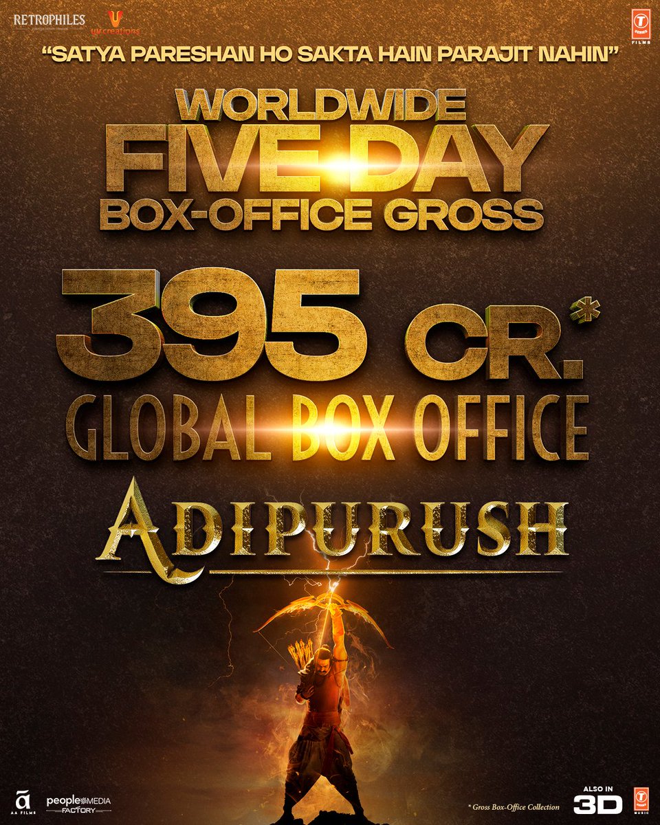 Day 4-35cr
Day 5-20cr 

RIP Producer 🥲🥲
#AdipurushBookings