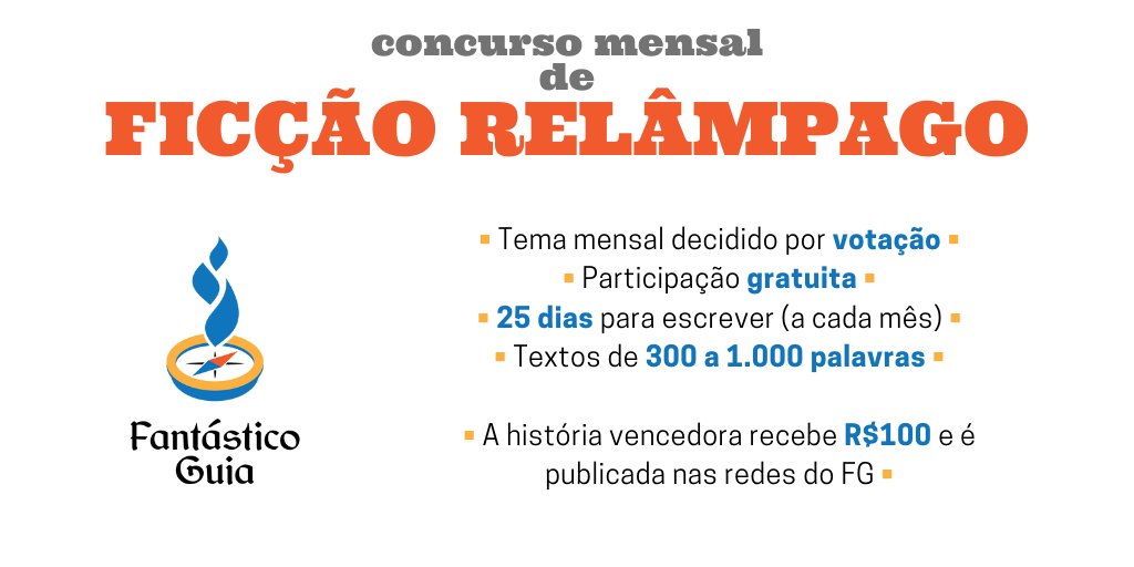 janapbianchi's tweet photo. 🚨PESSOAS QUE ESCREVEM🚨

Tão cientes de que a partir de JULHO o @FantasticoGuia vai promover concursos mensais e temáticos de ficção relâmpago? Qualquer pessoa pode participar, é gratuito e a história vencedora recebe R$100 em barras de pix. 🧭🔥

RT pro mundão &amp; segue o fio! 👇🏽 https://t.co/VzzCo59l7h