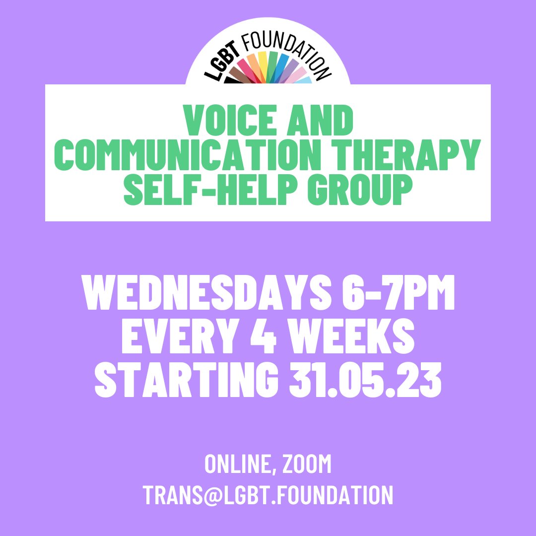 Sign up for our VCT self-help group 💚
This group is for people who have already completed Voice and Communication Therapy from a qualified and HCPC registered speech and language therapist.
ONLINE and IN PERSON dates on the form: form.jotform.com/231223352289049