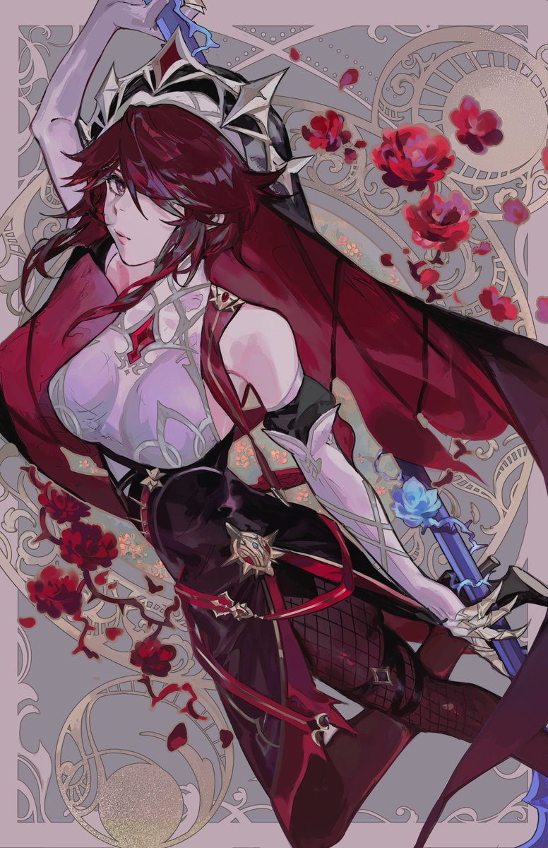 ロサリア(原神) 「Art train!   Thank you  for tagging me! 」|Kaneのイラスト