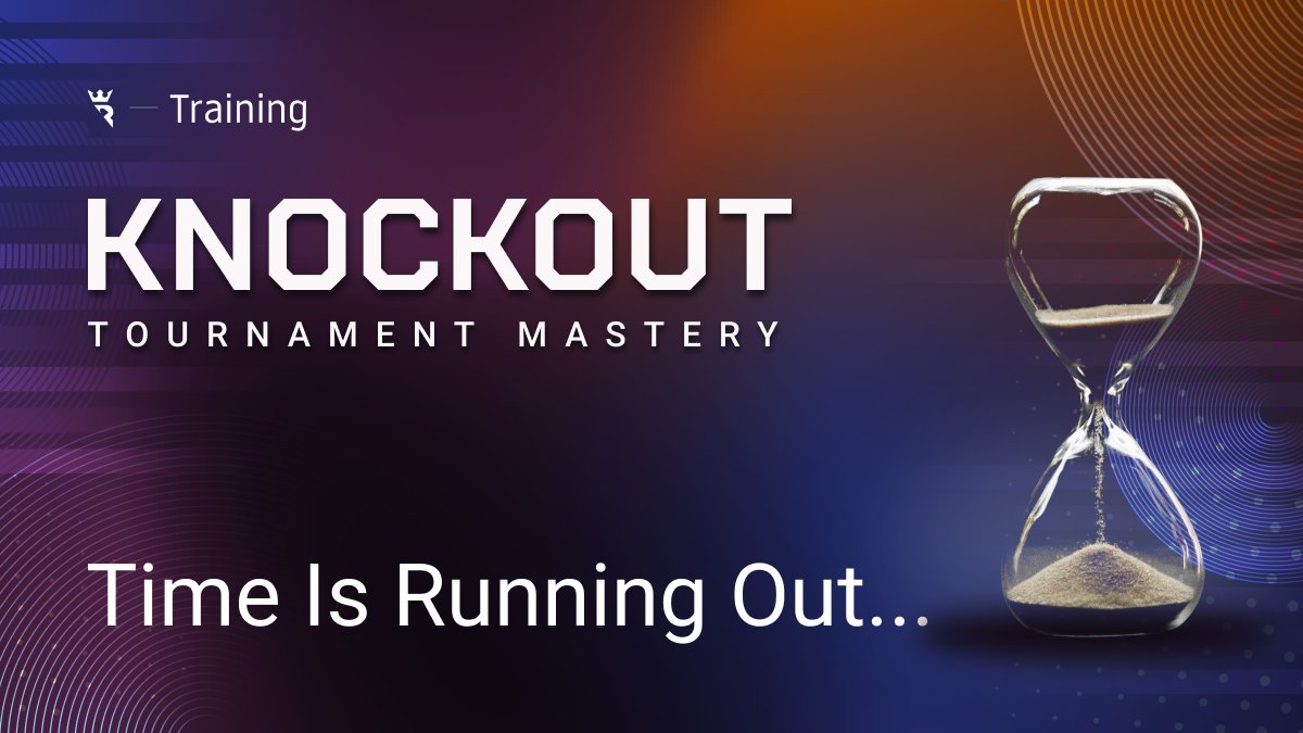 The launch sale is coming to a close.  Take advantage now to get your MTT bounty game where it needs to be!
once.run/KnockoutMastery