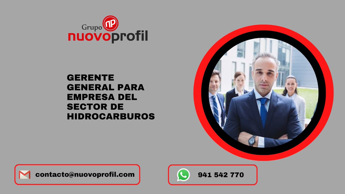 Personal interesado enviar su CV al correo: contacto@nuovoprofil.com con ASUNTO: Gerente General o escríbenos al 941542770. #nuovoprofil #gruponuovoprofil #masqueungrupounafamilia #EmpleoPerú #TrabajoPerú #trabajosihay #OfertaTrabajo #empleosPerú #ofertasdeempleo #trabajo