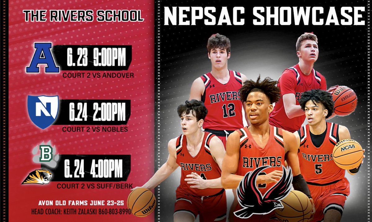 Check out Boys' Basketball's Schedule for this weekends <a href="/NEPSAC/">NEPSAC ®</a> Showcase at Avon Old Farms.
<a href="/duwapmir/">Amir Lindsey</a> <a href="/JayxJones5/">Jay Jones</a> <a href="/AndrewAlekseye/">Andrew Alekseyenko</a> <a href="/Ryan3Altman/">Ryan Altman</a> <a href="/jordy_schwartz/">Jordy Schwartz</a>