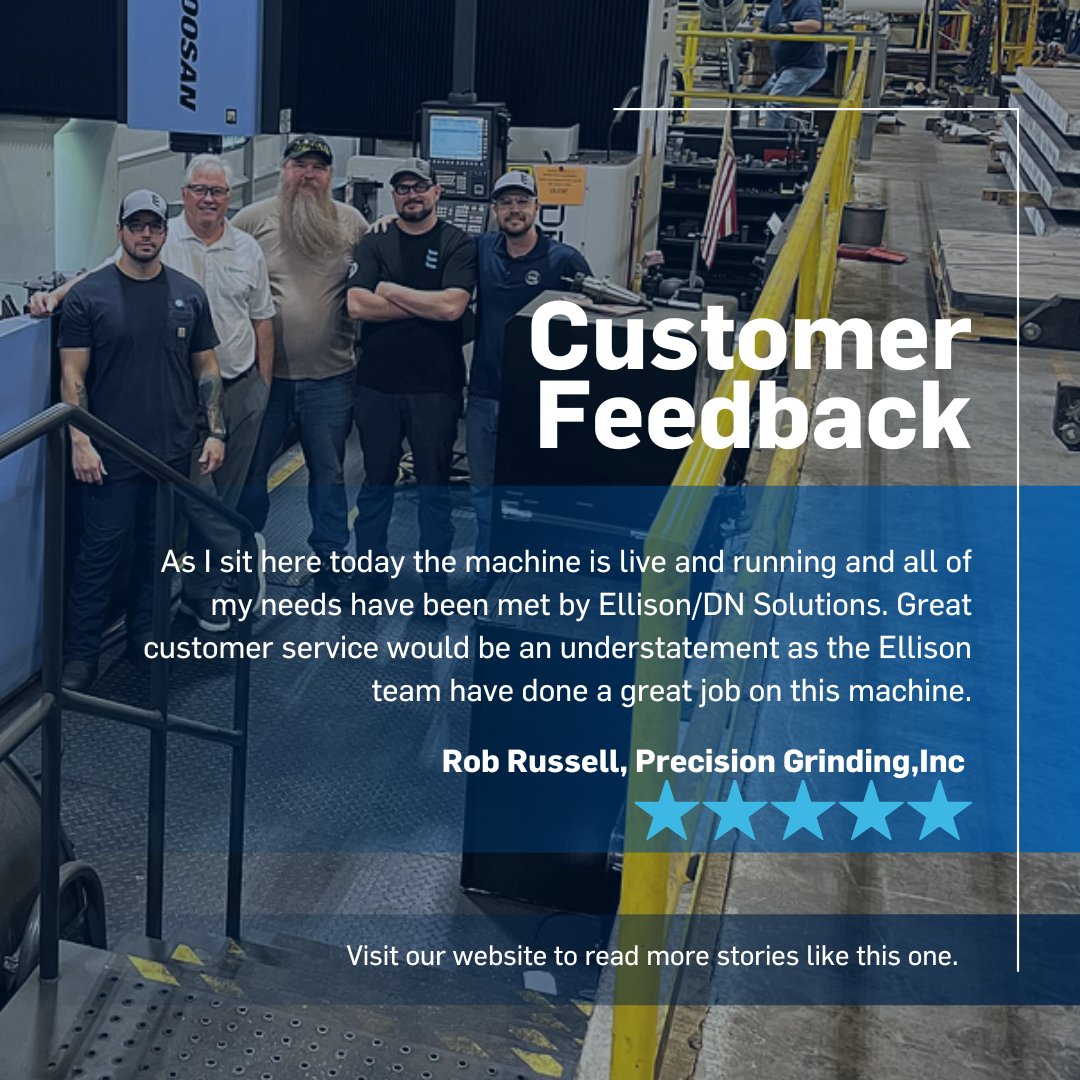 EllisonTech's tweet image. Precision Grinding, Inc is a custom large steel provider in Alabama that serves a wide array of customers including aerospace. We are so happy that we were able to help them with their purchase of the monster DBM 2550!  #makemore #ellisontech