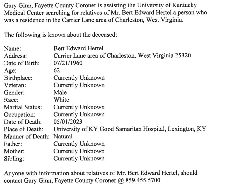 HLpublicsafety on Twitter "Inbox The Fayette County Coroner's Office
