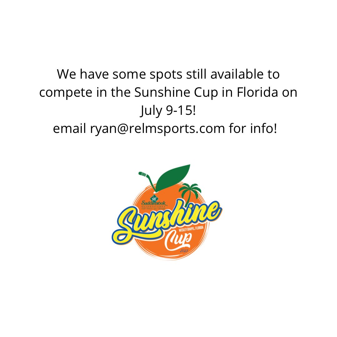 Want to play with is in Florida in July? We have some spots available on our teams. Email ryan@relmsports.com for info.