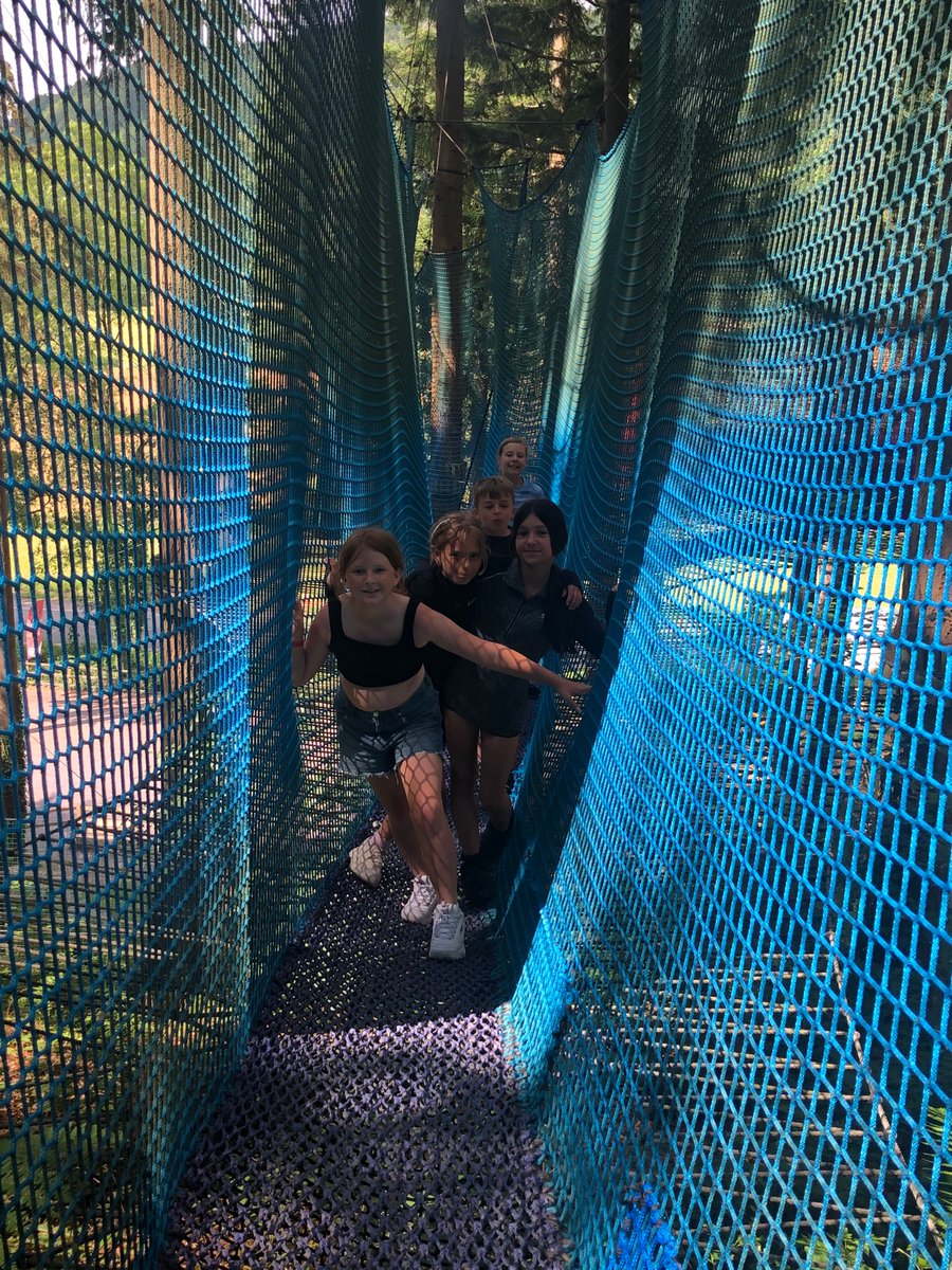 HallPeel's tweet image. Such a fabulous day at Zip World! The children have been on tree top nets to start the day!