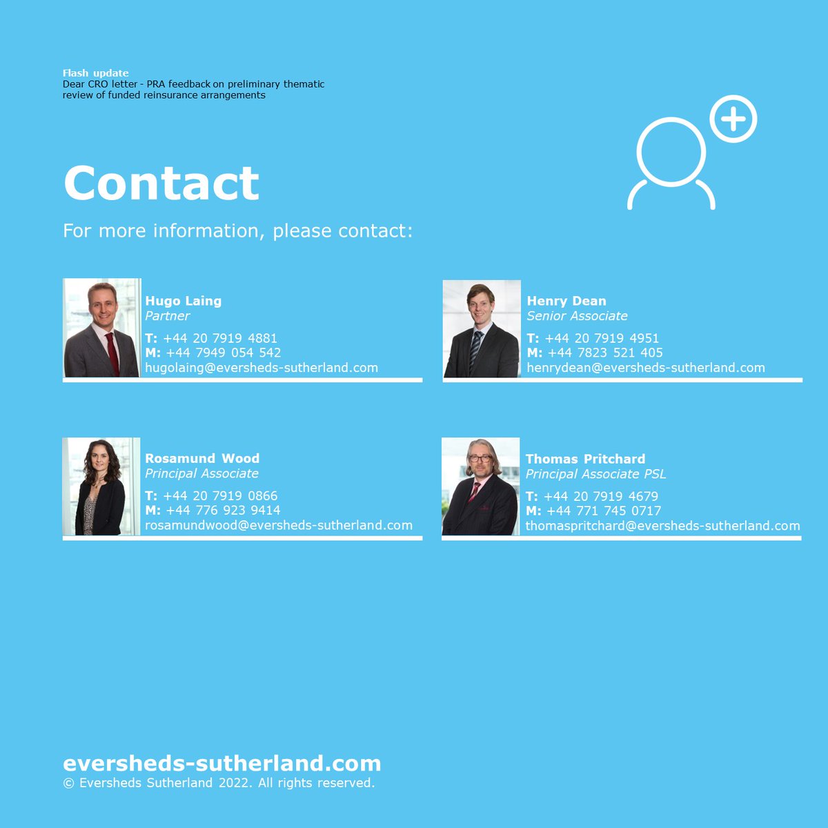 ESfinanciallaw's tweet image. In our latest #FlashUpdate, we explore the findings of the Dear CRO letter from the PRA to life insurance companies with funded reinsurance (FundedRe) arrangements, in which the PRA identifies the key risks, shortcomings and next steps around insurers’ use of FundedRe.