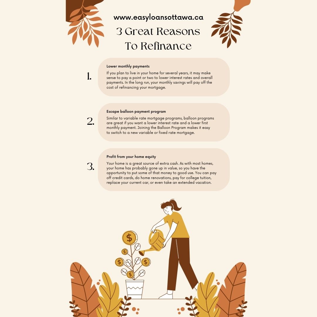 EasyloanOttawa's tweet image. 3 Great Reasons To Finance. ✔️Lower Monthly Payments. ✔️Escape Ballon Payment Program. ✔️ profit from your Home Equity.
#refinancetips. #refinancetip💡 #refinanceyourhome #refinancerates #refinanceadvice