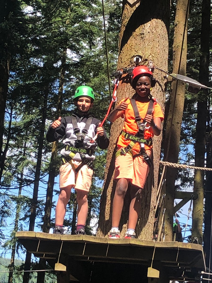 HallPeel's tweet image. Then it was the high ropes! Look how amazing we are! Definitely braver than Mrs Hilton-Le!