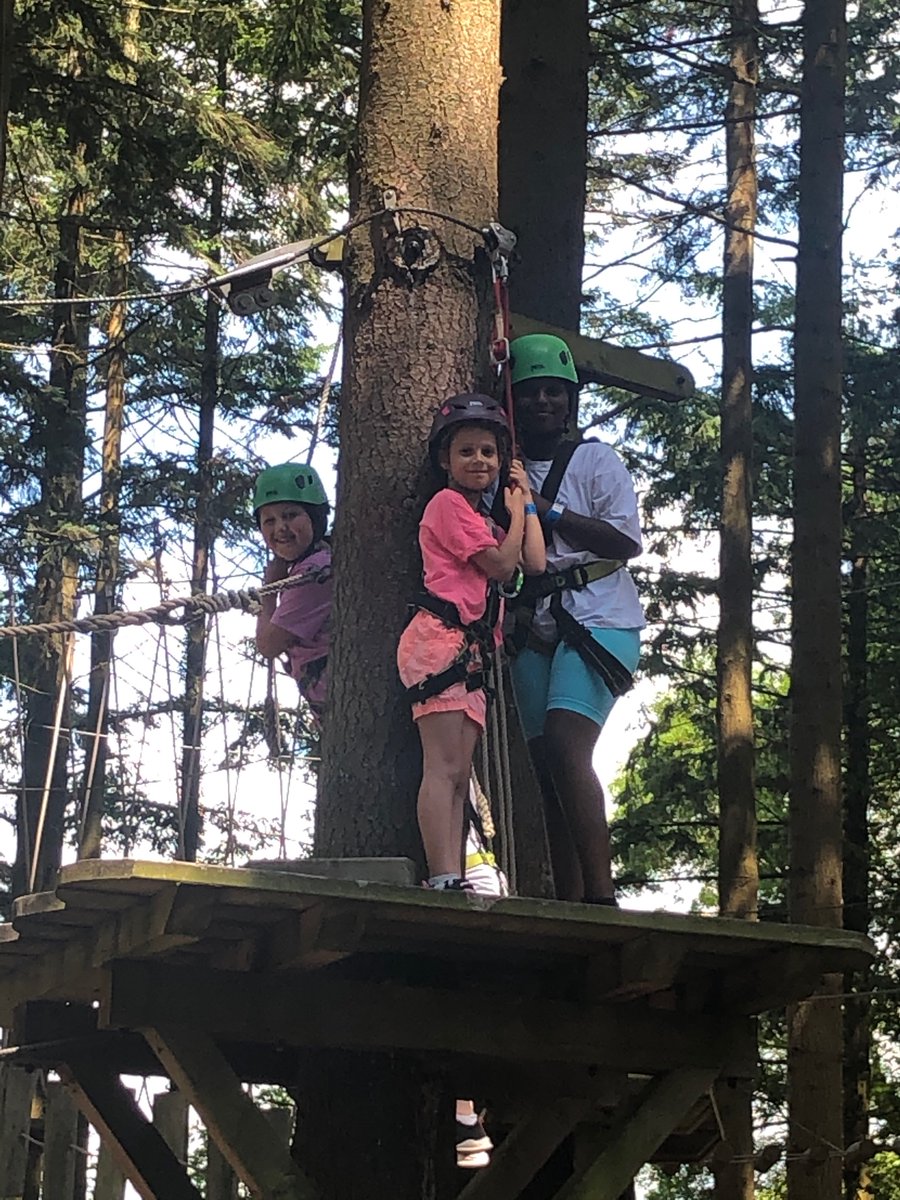 HallPeel's tweet image. Then it was the high ropes! Look how amazing we are! Definitely braver than Mrs Hilton-Le!