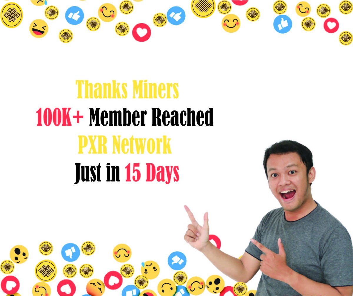🚀 Huge milestone achieved! 🎉 PXR Network has crossed the remarkable mark of 100K+ miners! 💪 Join the decentralized revolution and start mining with us today. #PXRNetwork #Blockchain #MiningRevolution
