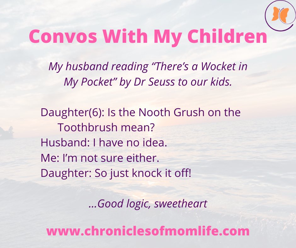 *Check back every Wednesday 
to see our latest "Convos with My Children" posts!*
#convoswithmychildren #chroniclesofmomlife
chroniclesofmomlife.com/convos-with-my
-children