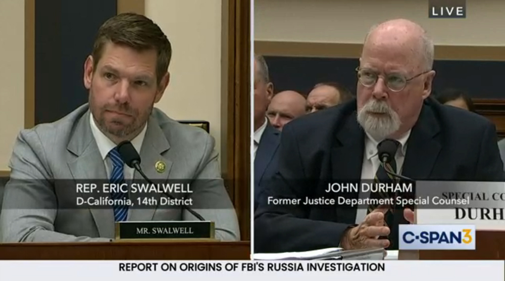 🚨🚨🚨Swalwell just got Durham to confirm that Russia interfered with the 2016 election.