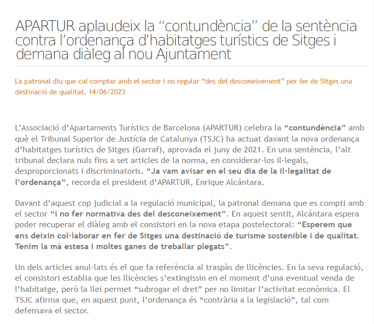 amfi_cat's tweet photo. A Bcn, la prohibició de les Llars Compartides també és totalment injustificable. Tot arribarà...

Ordenança HUTs de Sitges : "L’alt tribunal declara nuls fins a set articles de la norma, en considerar-los il·legals, desproporcionats i discriminatoris."

https://t.co/E7NaRo02sd https://t.co/Y2yUTgHKxO