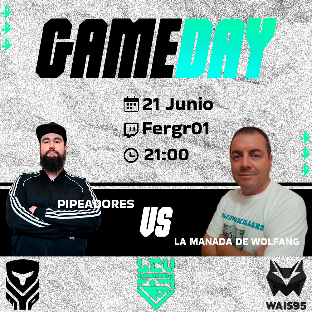 📢Hoy se puede decidir el ganador de la LCV ‼️

PANCETAS VS LA BANDA DE ZACK
🕟19:45
PIPEADORES VS LA MANADA DE WOLFANG
🕟21:00

¿ Nos visitará <a href="/FlipiN1/">Antonio Rivas del Rey</a> ? 
Si los Pipeadores ganan o empatan, Pastelitos de Calabuth ganan la liga 😱

📺twitch.tv/fergr01
🎙️ <a href="/fergr01/">fergr01</a>