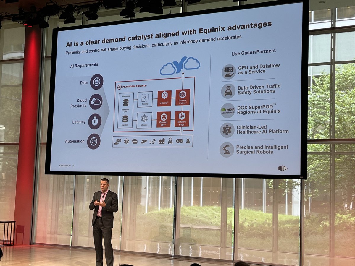 Kate Keough (@katekeough1) on Twitter photo Astronomical compute from AI needs to be supported at the digital edge and housed in <a href="/Equinix/">Equinix, Inc.</a> data centers, such a huge opportunity ahead of us! #analystday2023 Astronomical compute from AI needs to be supported at the digital edge and housed in <a href="/Equinix/">Equinix, Inc.</a> data centers, such a huge opportunity ahead of us! #analystday2023