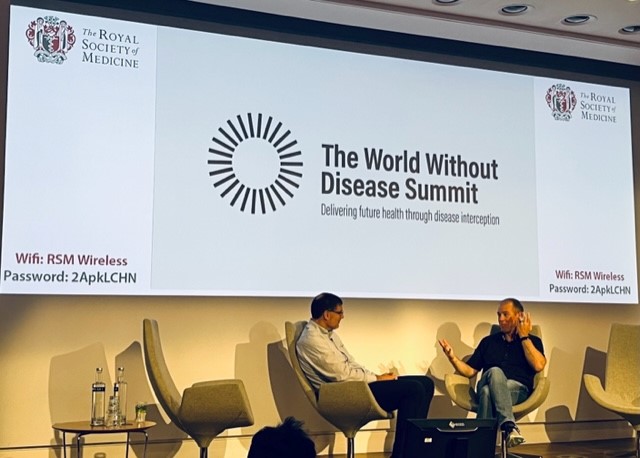 pharmaphorum's tweet photo. Ben Wiegand takes a fireside chat with Ken Ehlert, former chief scientific officer at UnitedHealth Group, discussing the #payer perspective and looking at the #scaleability of a #WorldWithoutDisease https://t.co/YDIFrtzqGy