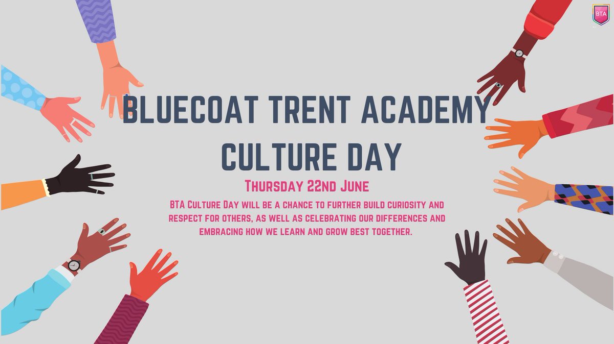 Reminder! Tomorrow is BTA Culture day. We look forward to seeing all students at 8:25.