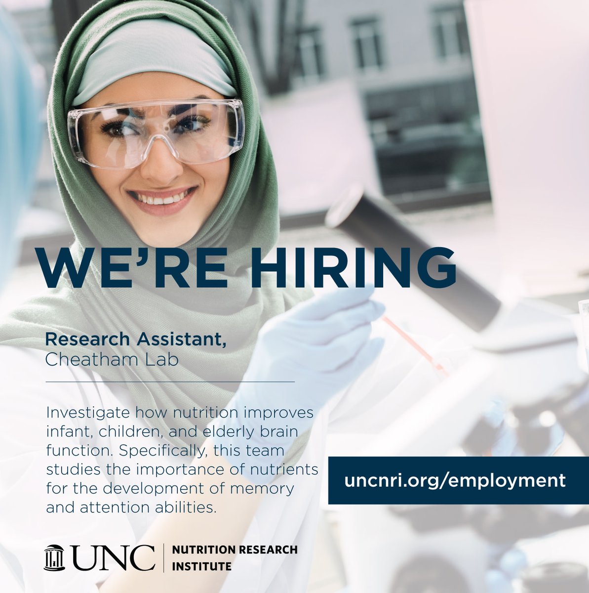 Our team is growing! Hiring: Research Assistant to help investigate how nutrition improves infant, children and elderly brain function.
unc.peopleadmin.com/postings/259526
#jobopportunity #employment #hiring #researchjobs #sciencejobs #STEMjobs #nutritionjobs #health #diet