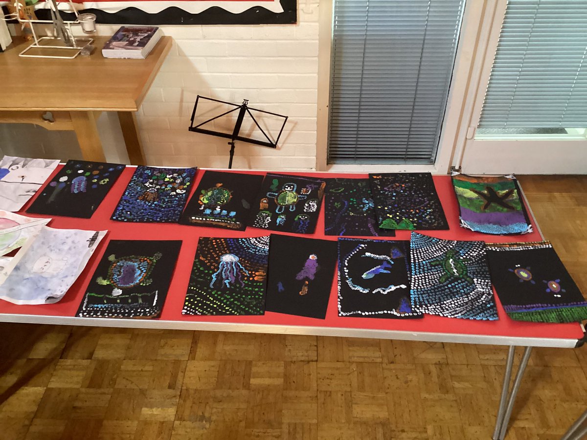 class4aspull's tweet photo. What an enjoyable day for #CreativeCurriculumDay! We have been busy taking part in music and art activities with the focus on ‘under the sea’ in year 4 #acpsart #acpsmusic https://t.co/eoxeAf055C