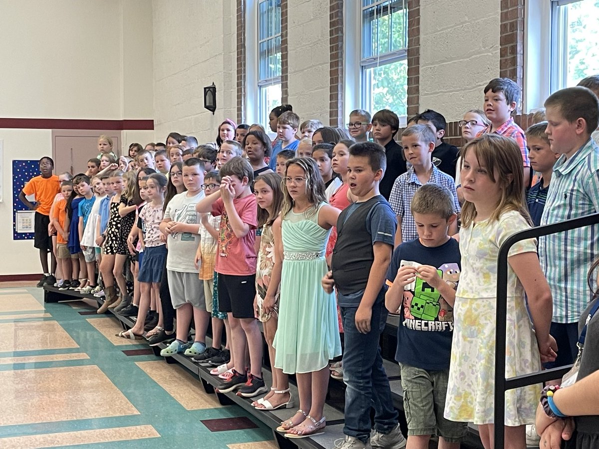 Where did the time go? “The future is lookin’ good to me!” 3rd grade moving up ceremony happening now! Congratulations! #EaglePride