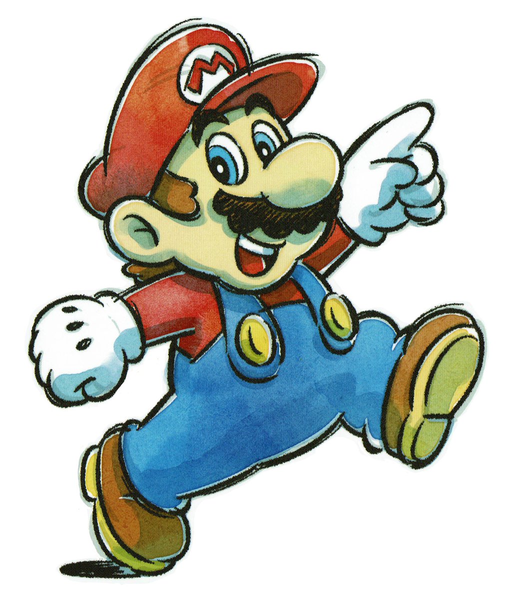 It's really cool that they're trying to translate the appeal of Kotabe/Nakaue Mario art into 3D with this game, especially the cheated angle on the head! the smeared multiples on Mario's run cycle is something I haven't seen outside of promo art let's be honest