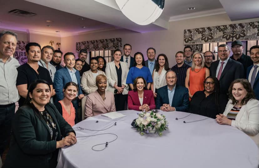 thereidout's tweet image. #reiders: Did you catch Joy Reid interviewing @VP Kamala Harris &amp;amp; a panel impacted by the Dobbs decision last night? If not head to Joy.msnbc.com to watch clips from their extensive discussion on post-Roe America, or listen to the latest edition of @TheReidOut podcast!