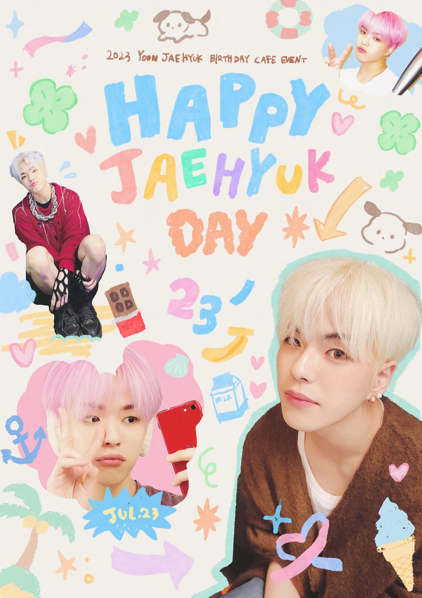 wpowuwe_'s tweet photo. :¨·.·¨:
 `·. 𝘏𝘈𝘗𝘗𝘠 𝘑𝘈𝘌𝘏𝘠𝘜𝘒 𝘋𝘈𝘠 ෆ ·̫ ෆ

𝟸𝟶𝟸𝟹 𝚈𝙾𝙾𝙽 𝙹𝙰𝙴𝙷𝚈𝚄𝙺
𝙱𝙸𝚁𝚃𝙷𝙳𝙰𝚈 𝙲𝙰𝙵𝙴 𝙴𝚅𝙴𝙽𝚃🏝️☀️

♡̵ 23/07/21-23/07/23
♡̵ 𝖲𝖤𝖮𝖴𝖫_𝖩𝖠𝖯𝖠𝖭

#HELLO_MY_723
#올_여름도_반짝반짝_빛나는_재혁과_함께
#트레저 #윤재혁 #YOONJAEHYUK @treasuremembers https://t.co/crPUIFYmss