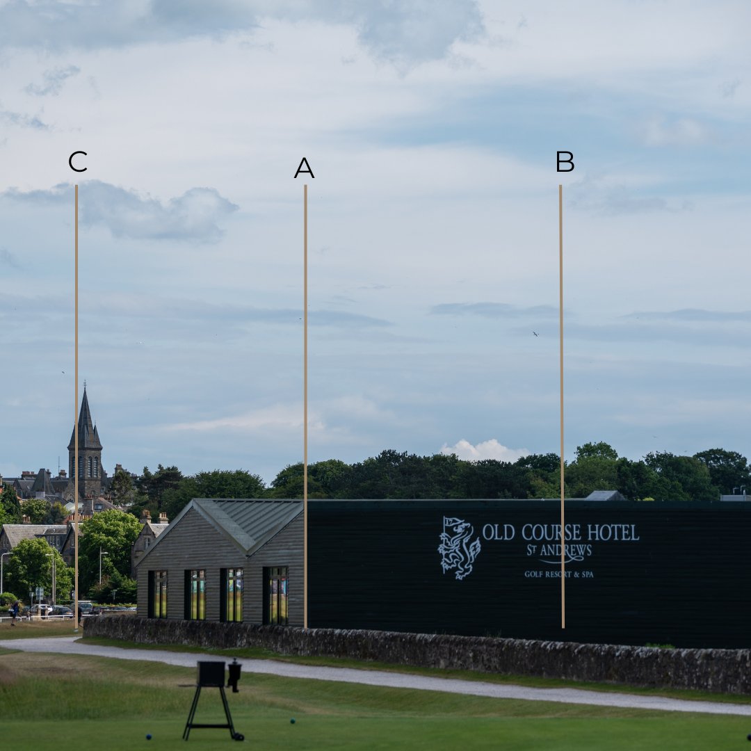 17th tee. Old Course.

What line are you taking A, B or C?

#TheHomeofGolf #LinksGolf #RoadHole #StAndrews