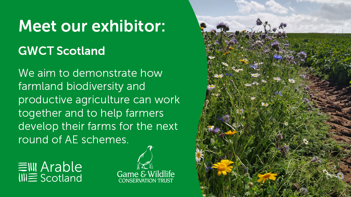 #ArableScotland23 is right around the corner & we have one more exhibitor to share! 
@GwctScotland offers #biodiversity advisory services to help landowners identify and improve farm biodiversity assets through tailored management plans.  

📅4 JUL 2023
🌐 bit.ly/ArableScotland…