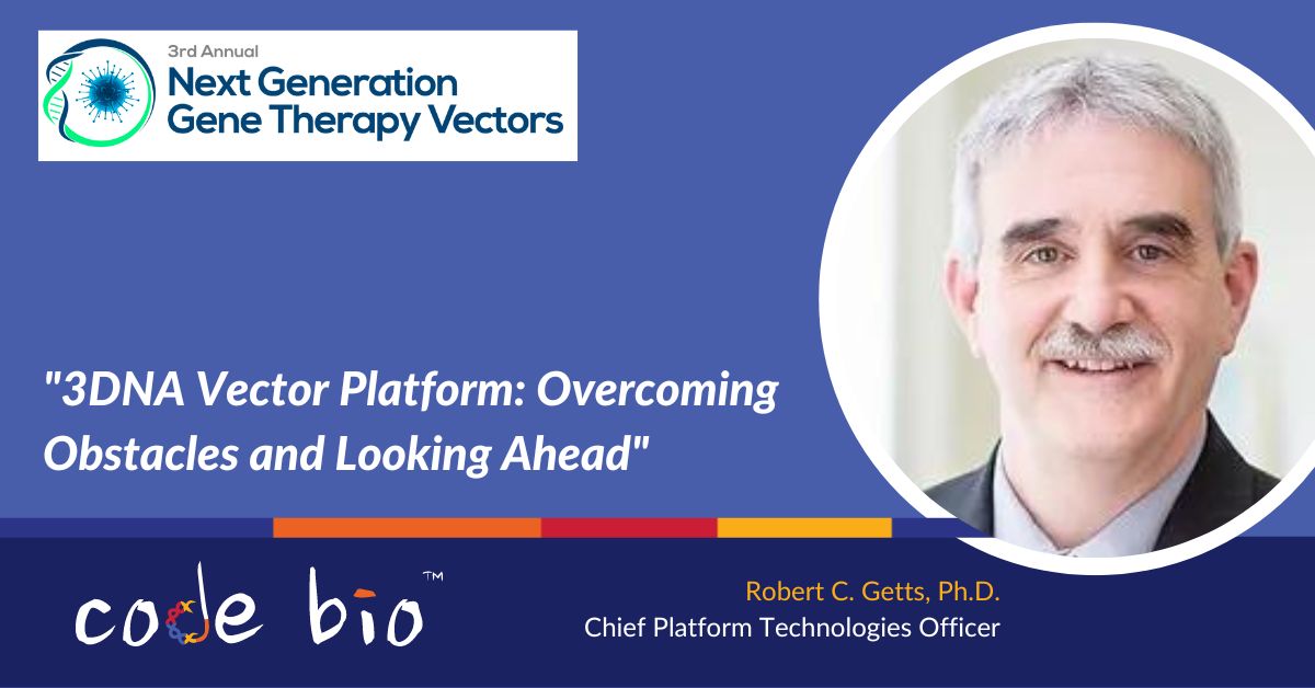 We're excited to attend the Next Generation Gene Therapy Vectors Summit to discuss precision #geneticmedicine! Our CPTO Robert Getts will provide an overview of our 3DNA® platform, its advantages &amp; how we're developing a new class of genetic medicines: bit.ly/3JnTujj