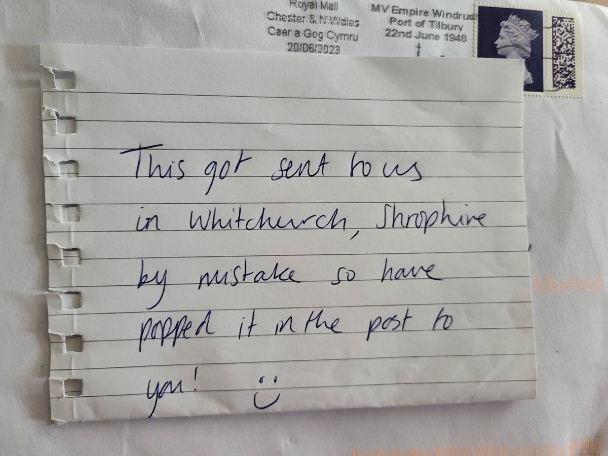 cez_cats's tweet photo. Ollie had a birthday card today from his great grandfather that didnt have our postcode on! It got sent to an address in Whitchurch Shropshire not Whitchurch Cardiff. And the kind people who received it have posted it on to us! 

Pls RT id love to find them to say thanks! https://t.co/p4FOJ1lQAJ