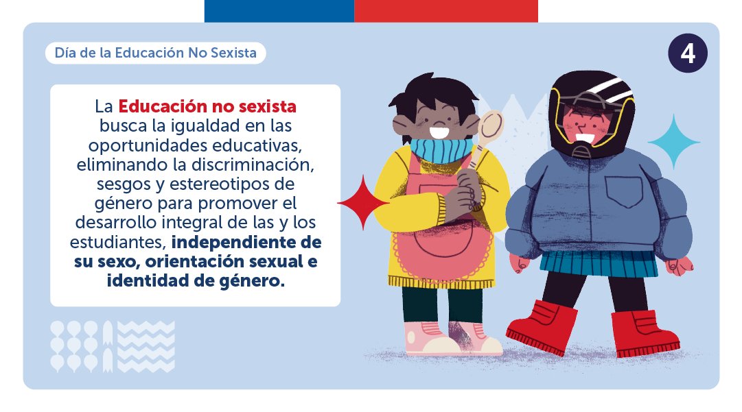 Mineduc's tweet photo. Según la UNESCO, las brechas de género se encuentran a lo largo de toda la trayectoria escolar, pero van aumentando con cada nivel educativo. ¿Cómo abordar estas desigualdades? 🤔 #EducaciónNoSexista 

Conoce más en 👉🏻 https://t.co/8zu86OmtD5 https://t.co/tSTEGpcjPx