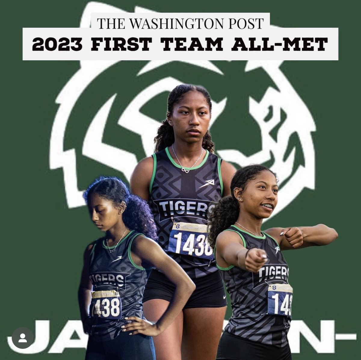 Good morning Tigers! Please let out a huge #TigerRoar and congratulations for Indie receiving Washington Post First Team All-Met Honors! Well done @indietheebrat were #SuperProud of you - this is definitely #TigerPride💚