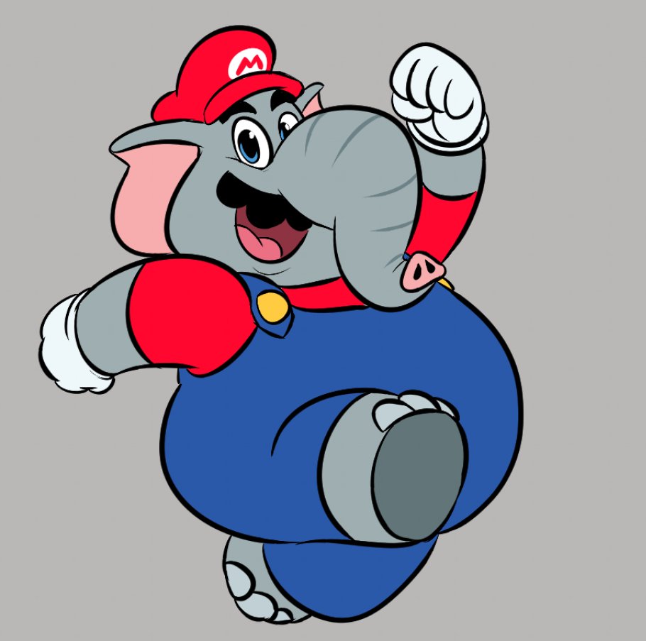 mario overalls solo 1boy male focus hat red shirt grey background  illustration images