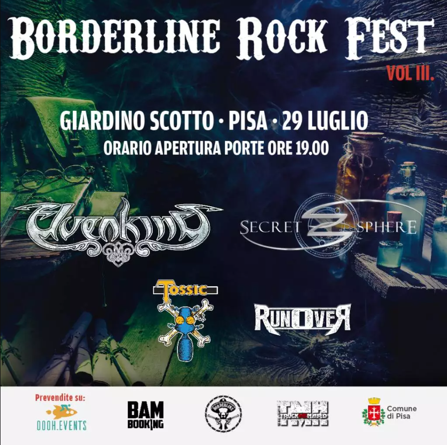 OOOH_Events's tweet photo. Borderline Rock Fest Vol. III il 29 luglio a Pisa!
Non fartelo raccontare, prendi subito i biglietti
https://t.co/bUpk4RkS3G
#OOOHEvents #Borderline #BorderlineRockFest #Pisa #Elvenking #SecretSpere #Tossic #Runover #rockfest #livemusic #biglietti https://t.co/2bf9MGWjoA
