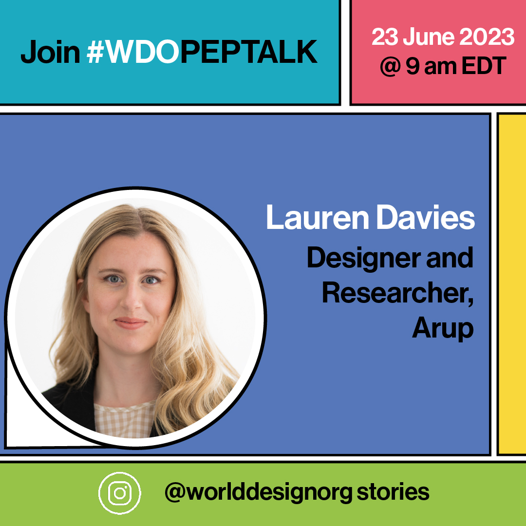 In celebration of World Industrial Design Day, we’re highlighting designers who are hard at work shaping #TheFutureWeWant. Tune in this Friday, 23 June at 9am EDT on our Instagram page for our next #WDOPepTalk with UK-based design futurist <a href="/LaurenIDavies/">Lauren Davies</a>!