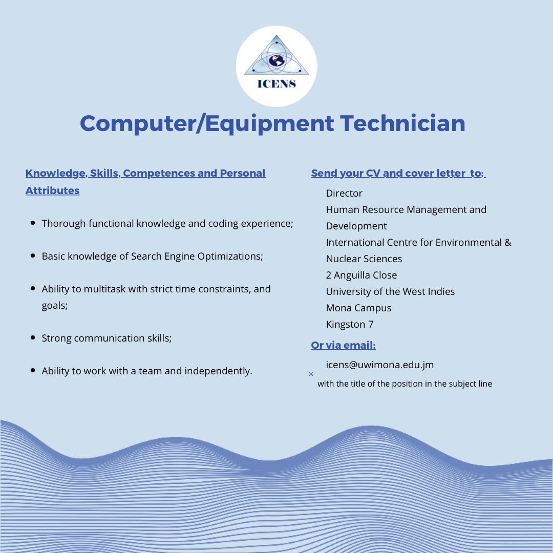 📢📢#JobVacancy📢📢
This job is a hybridization of IT and electronics. It provides a dynamic work environment for innovation and collaboration. If this sounds like you, apply now!

#WeAreHiring