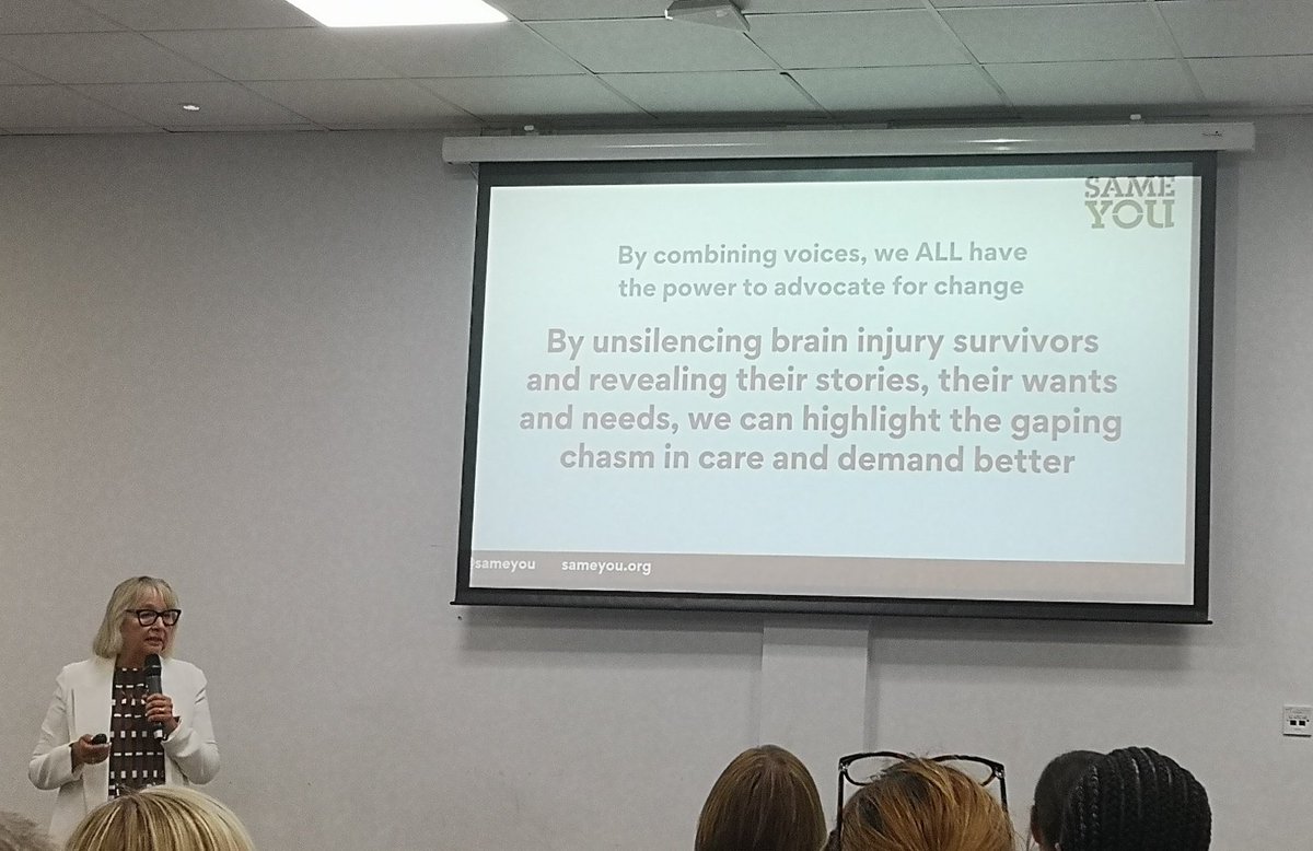 'Whatever we do, we have to do it louder' - Final talk from Jenny Clarke from @SameYouOrg. The quote on the board says it all. #ABI survivors and their families deserve better! @cbituk #childhoodABI #TBI