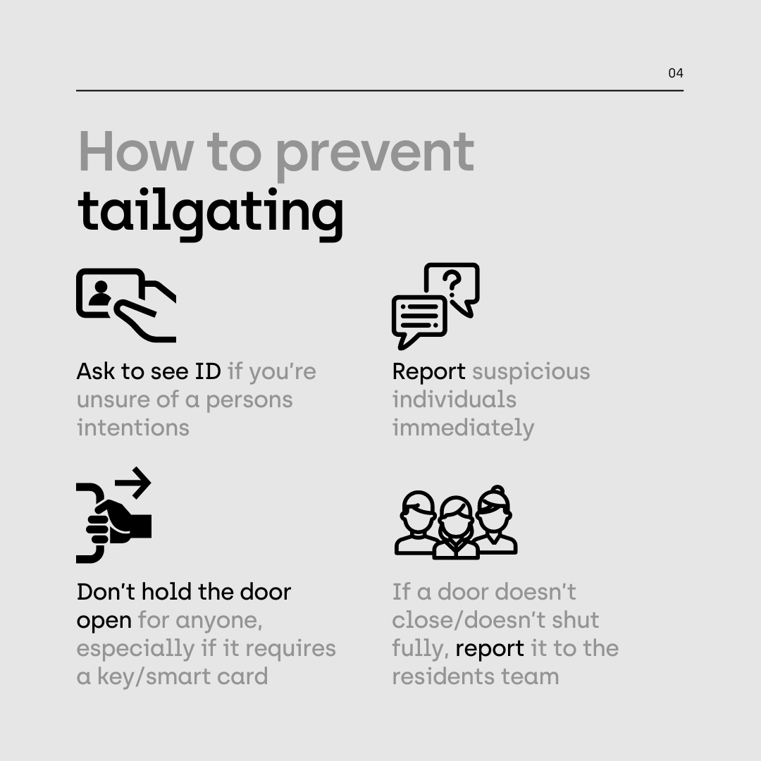 EdenSquare's tweet photo. How aware are you of who enters your building? Find out more about the risks you take and the precautions you can follow to keep safe. ⚠️

#Fresh #Tailgating #Students #University #Safety https://t.co/eAU4Av6NL8