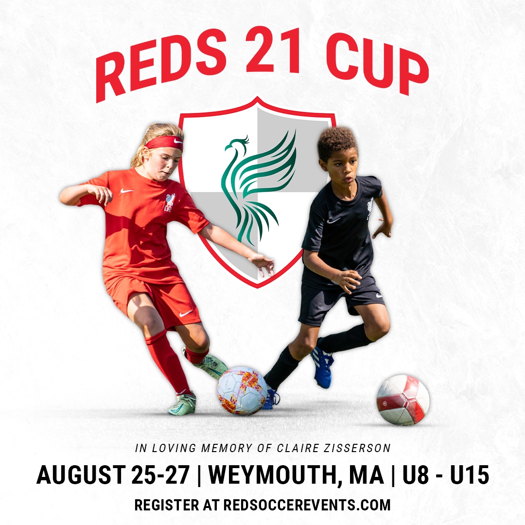 Liverpool International Academy SNE is deeply honored to support Reds Event endeavor to continue the legacy of Claire Zisserson by presenting the REDS 21 CUP, formerly known as the Cranberry Cup, in 2023. Join us as we celebrate her beautiful life.

redssoccerevents.com/reds-21-cup/