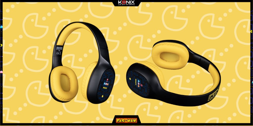 KonixInteract's tweet image. Nouveau casque bluetooth aux couleurs de #pacman !🎧💥 

✅Autonomie de 30 heures.
✅Bluetooth 5.3.
✅Offre une isolation parfaite des bruits extérieurs.
✅Microphone intégré 
✅Coussins rembourrés et bandeau ajustable.

#gamingheadset #bluetoothheadset #retro #retrogaming