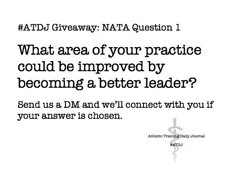 Send us a DM with your answer to the question and we’ll let you know if yours is selected as the winner and then figure out how to meet up at NATA to get you your copy of the #ATDJ. 

#ATtwitter #at4all #atcchat #complicatedsimple #reflection #growth #journal #personal