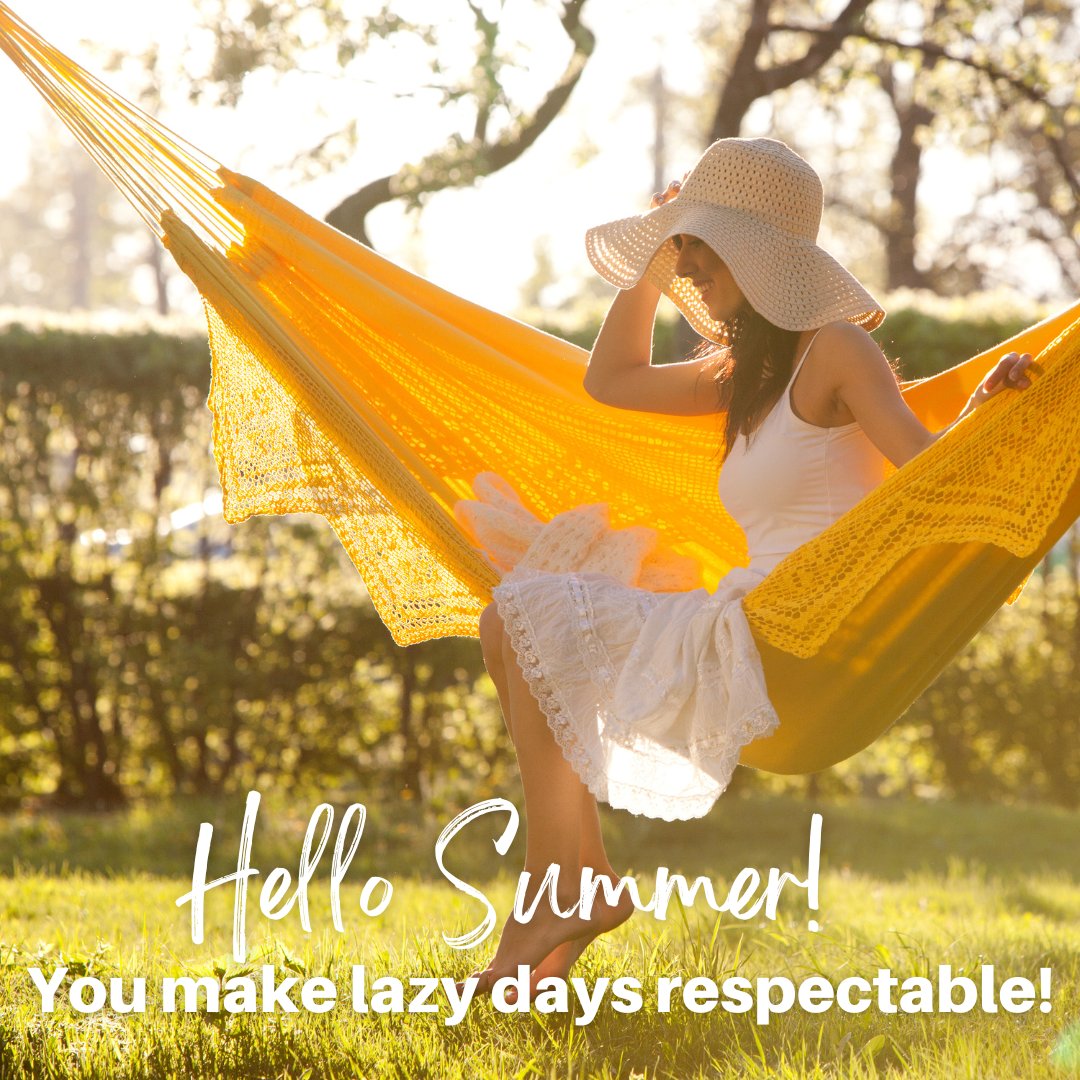 Nothing says summer like taking a nap in a hammock. Enjoy the sunshine and take some time to relax! #summertime #hammocktime