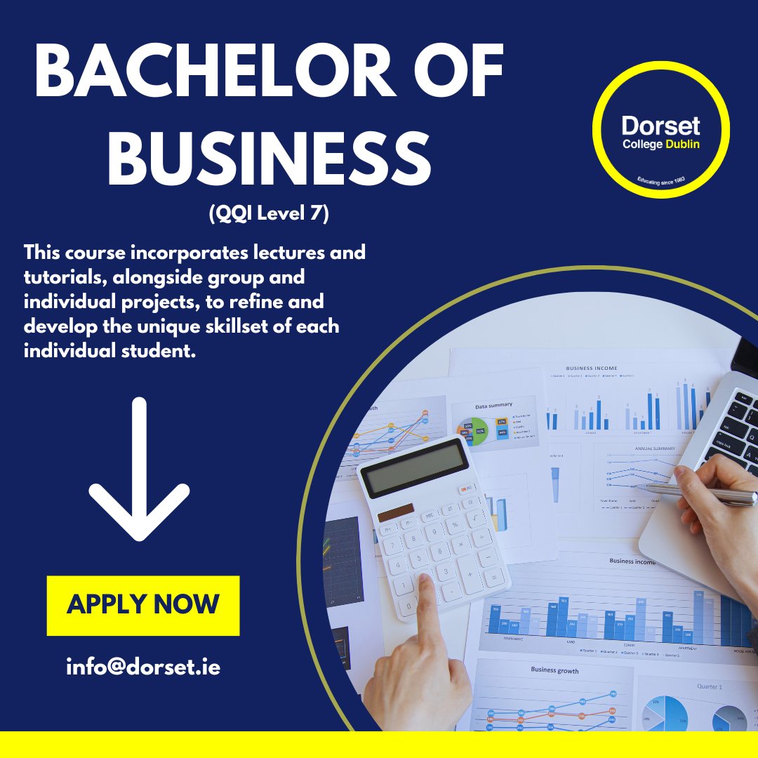 Dorset College Dublin (@dorsetcollege_) on Twitter photo Unlock your potential & embrace endless opportunities with our Bachelor of Business, QQI Level 7 program.
Gain the knowledge, skills, and network needed to excel in the dynamic world of commerce.
info@dorset.ie
dorset.ie/courses/bachel…
#bachelorofbusiness #dorsetcollegedublin Unlock your potential & embrace endless opportunities with our Bachelor of Business, QQI Level 7 program.
Gain the knowledge, skills, and network needed to excel in the dynamic world of commerce.
info@dorset.ie
dorset.ie/courses/bachel…
#bachelorofbusiness #dorsetcollegedublin