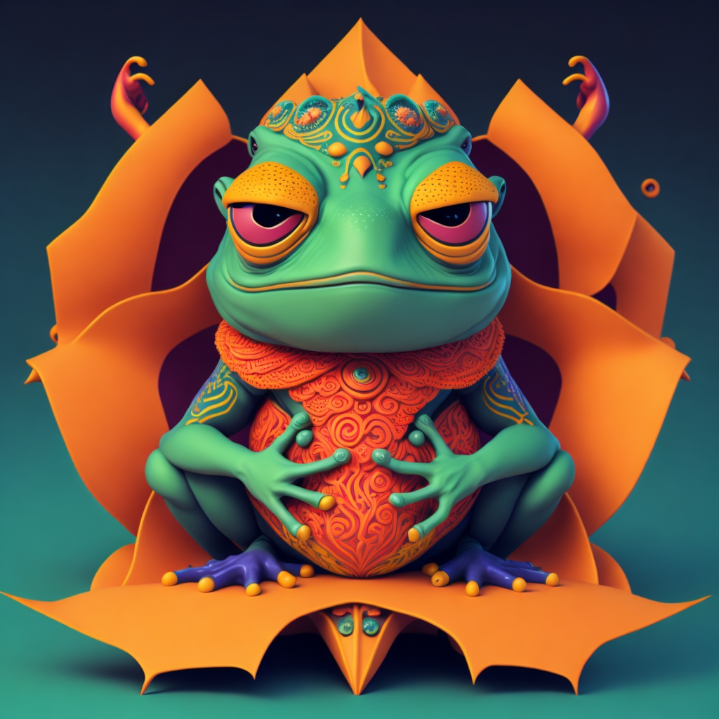 btctarot's tweet photo. After a #Kambo session, one of our Founders started noticing Frogs everywhere... Sign of a deeper connection to the spirit of the Amazonian Giant Frog 🐸? Maybe🤔! 
As a tribute, we created this Mascot to bring guidance &amp; protection to our Community 🙌 #NFTCommunity #MYSTERY https://t.co/nrEsK84nKr