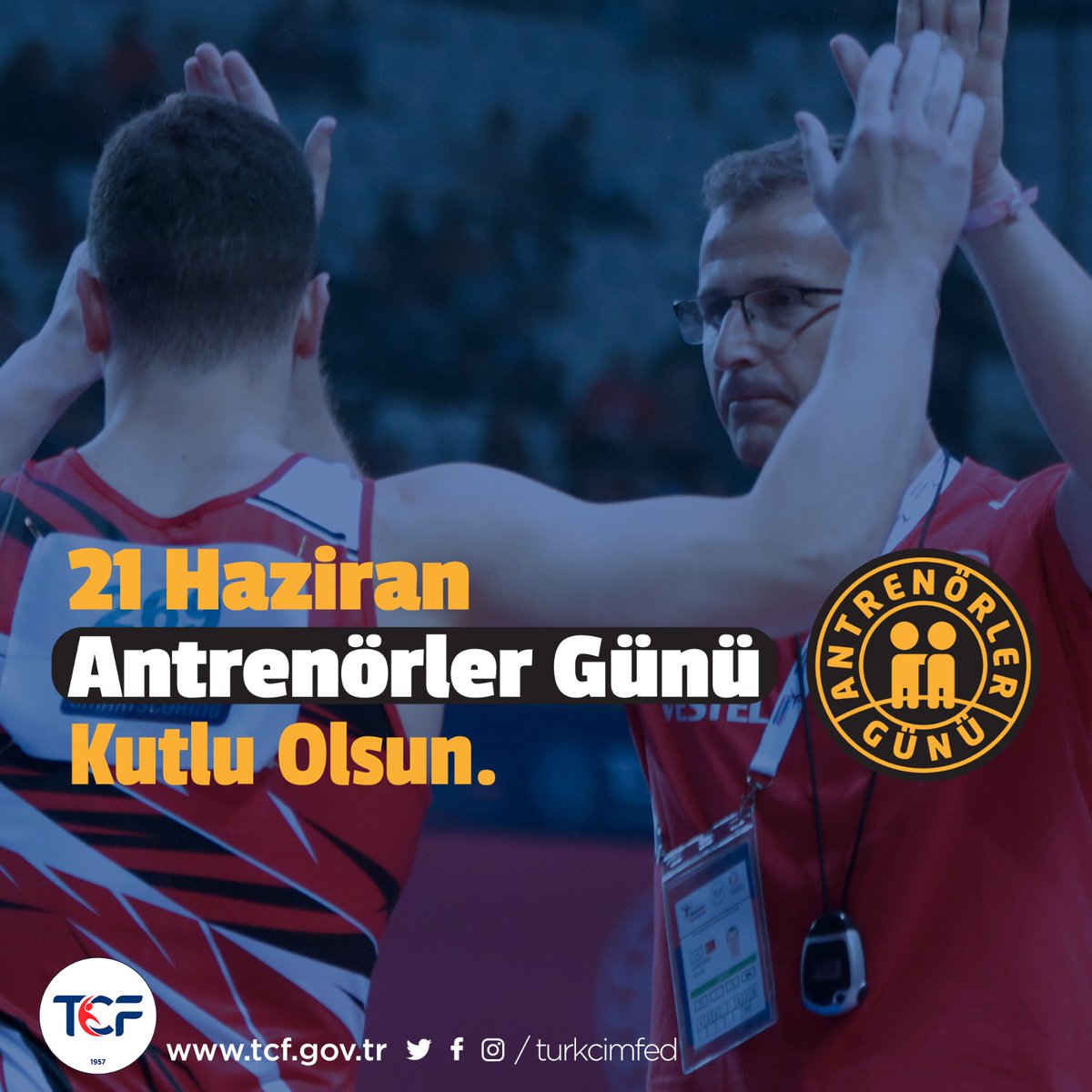 Ülkemize sporcu yetiştiren başarılarda en büyük pay sahibi olan Antrenörlerimizin 21 Haziran "Dünya Antrenörler Günü" Kutlu Olsun.